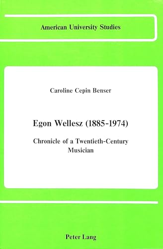 Stock image for Egon Wellesz, for sale by Bingo Books 2