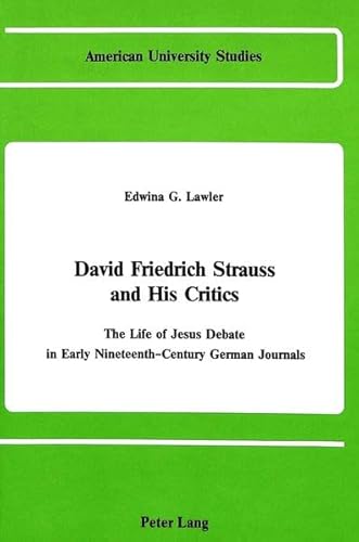 Beispielbild fr David Friedrich Strauss and His Critics: zum Verkauf von Librairie La Canopee. Inc.