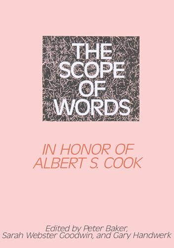 Imagen de archivo de The Scope of Words: In Honor of Albert S. Cook a la venta por HPB-Red