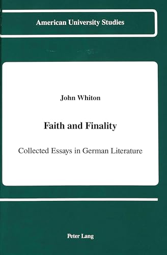 Imagen de archivo de Faith and Finality. a la venta por SKULIMA Wiss. Versandbuchhandlung