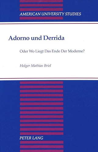 Stock image for Adorno und Derrida. for sale by SKULIMA Wiss. Versandbuchhandlung