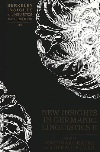Beispielbild fr New Insights in Germanic Linguistics II zum Verkauf von suffolkbooks