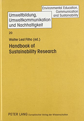 9780820473086: Handbook of Sustainability Research: 20 (Environmental Education, Communication and Sustainability)