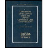 Beispielbild fr Commercial Transactions Under the Uniform Commercial Code (Analysis and Skills Series) zum Verkauf von dsmbooks