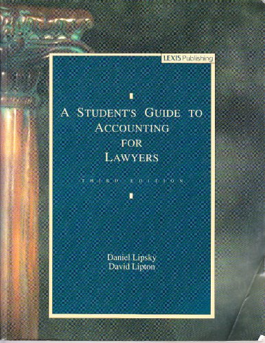 Beispielbild fr Accounting for Lawyers (Student Guide Series) zum Verkauf von Better World Books
