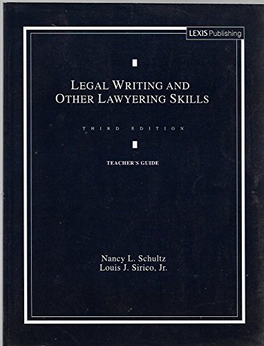 Stock image for Legal Writing and other Lawyering Skills. Teacher's Guide. 1998: First and Secound editions also by Annemiek N. Young, Karen K. Porter and Lauren Chejfec. for sale by Yushodo Co., Ltd.