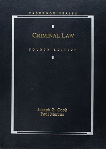 Criminal law (Analysis and skills series) (9780820540566) by Joseph G. Cook