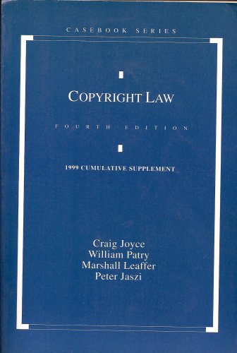 Stock image for Copyright Law, Casebook Series for sale by HPB Inc.