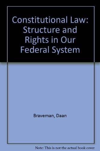 9780820543741: Constitutional Law: Structure and Rights in Our Federal System