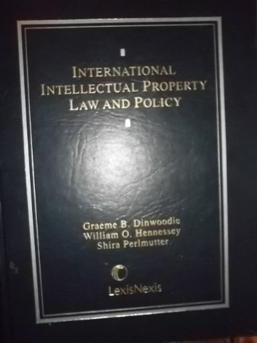 Imagen de archivo de International Intellectual Property Law and Policy (Casebook Series) a la venta por Ergodebooks