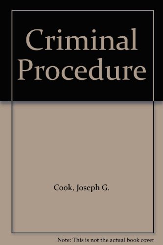 9780820550190: Criminal Procedure