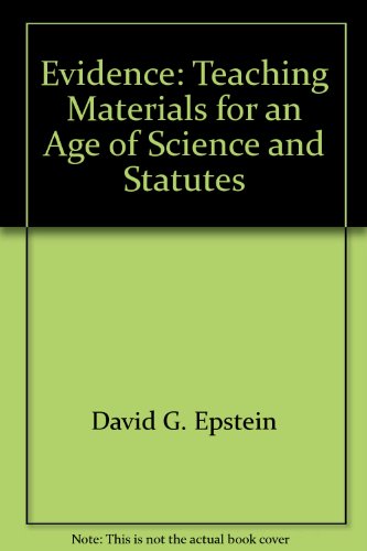 Stock image for Evidence: teaching materials for an age of science and statutes: (AND) 2002 Statutory Appendix - The Federal rules of Evidence. (pocket part). for sale by Yushodo Co., Ltd.