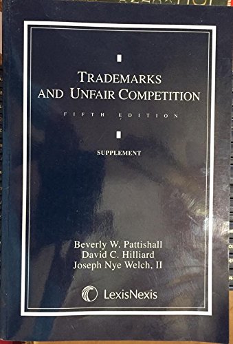 Stock image for TRADEMARKS AND UNFAIR COMPETITION SUPPLEMENT 5TH ED. for sale by HPB-Red