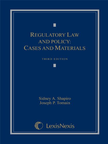 Beispielbild fr Regulatory Law and Policy: Cases and Materials zum Verkauf von Integrity Books Corp.