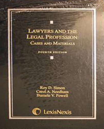 Beispielbild fr Lawyers and the Legal Profession: Cases and Materials zum Verkauf von BooksRun