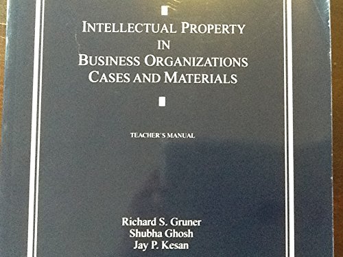 9780820561516: Intellectual Property in Business Organizations: Cases and Materials