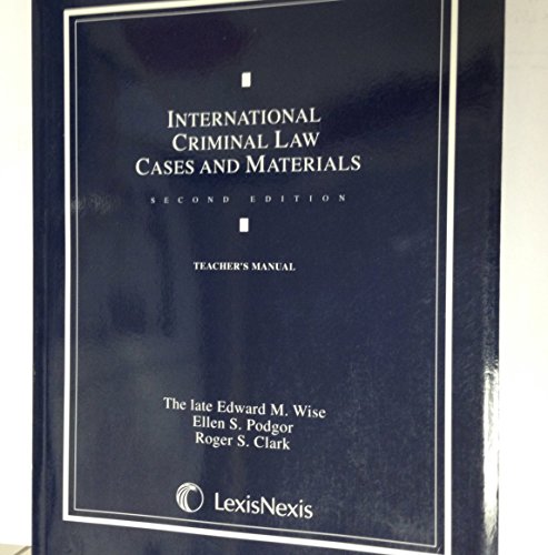 9780820562247: International Criminal Law: Cases and Materials