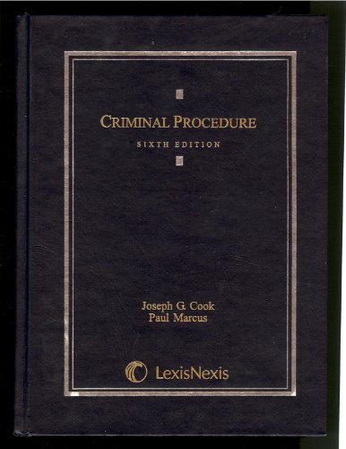 Stock image for Criminal Procedure, 6th Edition by Joseph G. Cook; Paul Marcus (2005-05-03) for sale by ThriftBooks-Atlanta