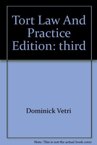 9780820564340: Tort Law And Practice Edition: third