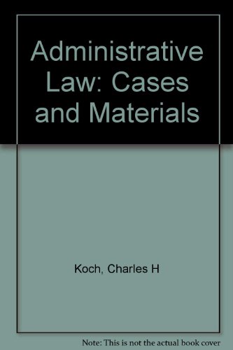 9780820570143: Administrative Law: Cases and Materials