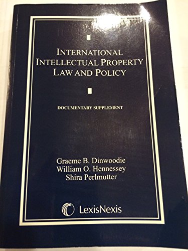 Stock image for International Intellectual Property Law and Policy for sale by HPB-Red