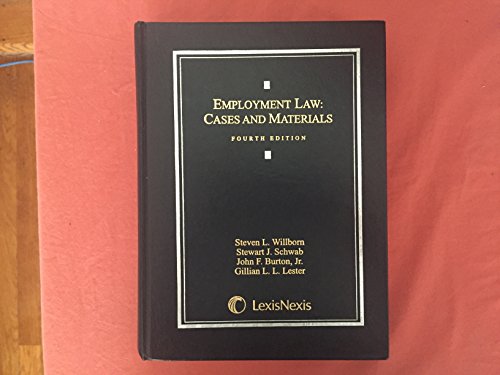 Imagen de archivo de Employment Law: Cases and Materials a la venta por HPB-Red