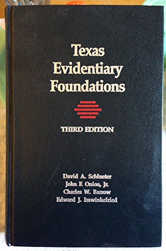 Beispielbild fr Texas Evidentiary Foundations zum Verkauf von HPB-Red