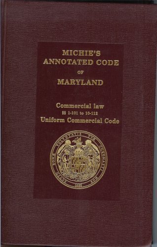 Imagen de archivo de Michie's Annotated Code of Maryland a la venta por Irish Booksellers