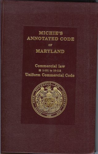 Stock image for Michie's Annotated Code of Maryland for sale by Irish Booksellers