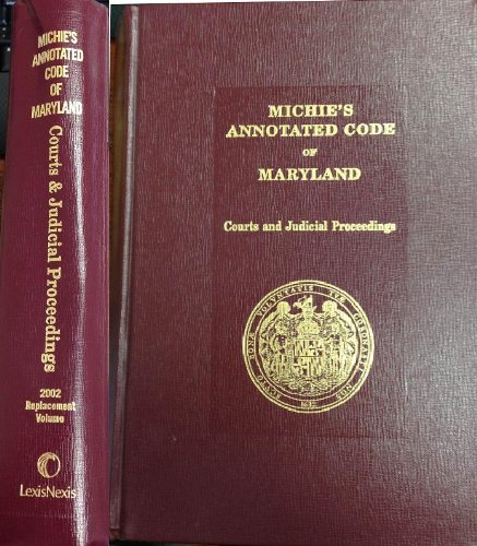 Imagen de archivo de Michie's Annotated Code of Maryland (Courts and Judicial Proceedings) a la venta por ThriftBooks-Dallas