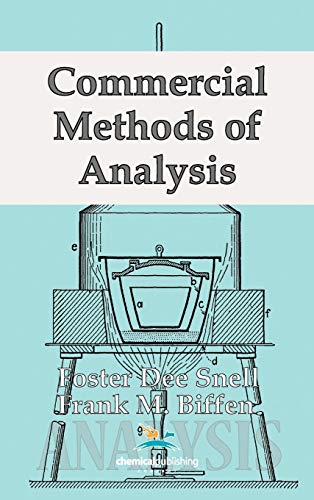 Stock image for Commercial Methods of Analysis for sale by Mispah books