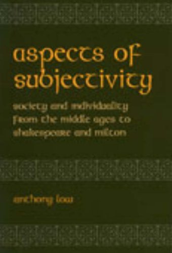 9780820703374: Aspects of Subjectivity: Society and Individuality from the Middle Ages to Shakespeare and Milton