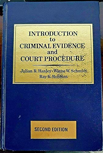 Imagen de archivo de Introduction to Criminal Evidence and Court Procedure a la venta por Irish Booksellers