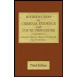 Imagen de archivo de Introduction to Criminal Evidence and Court Procedure a la venta por The Book Spot