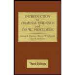 Stock image for Introduction to Criminal Evidence and Court Procedure for sale by The Book Spot
