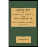 Stock image for Introduction to Criminal Evidence and Court Procedure for sale by Better World Books