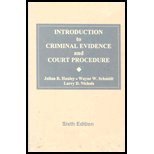 Imagen de archivo de Introduction to Criminal Evidence and Court Procedure-Textbook ONLY a la venta por Bulrushed Books
