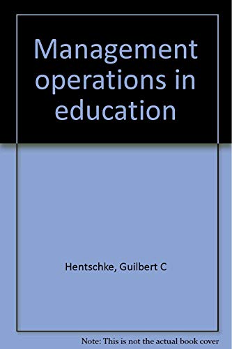 Stock image for Management Operations in Education for sale by Better World Books