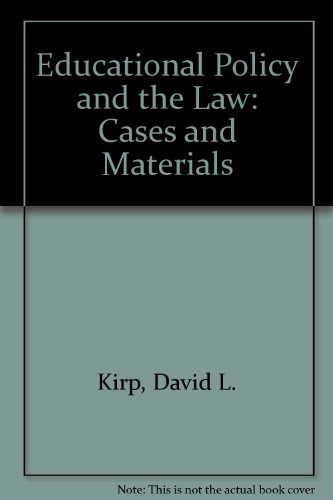 9780821110201: Educational Policy and the Law: Cases and Materials