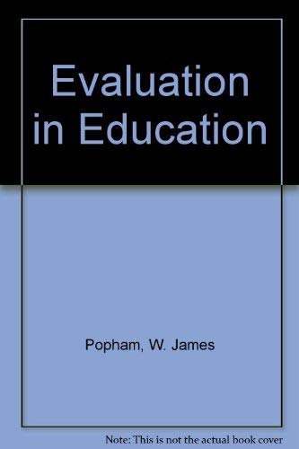 Beispielbild fr Evaluation in Education zum Verkauf von Better World Books