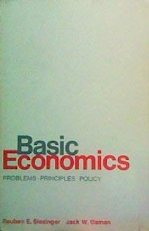 Stock image for Basic Economics: Problems, Principles, Policy for sale by BookHolders