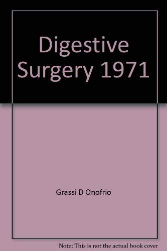 Stock image for Digestive Surgery 1971 for sale by Redux Books