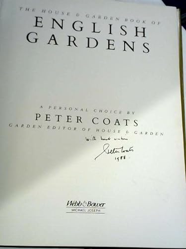Beispielbild fr The House and Garden Book of English Gardens zum Verkauf von Wonder Book