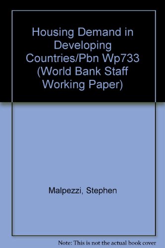 Beispielbild fr Housing Demand in Developing Countries/Pbn Wp733 (World Bank Staff Working Paper) zum Verkauf von Buchpark