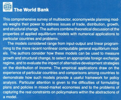 General Equilibrium Models for Development Policy (9780821312742) by Kemal Dervis; Jaime De Melo; Sherman Robinson