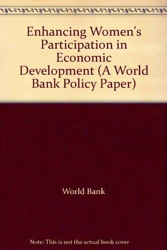 Beispielbild fr Enhancing Women's Participation in Economic Development zum Verkauf von Better World Books