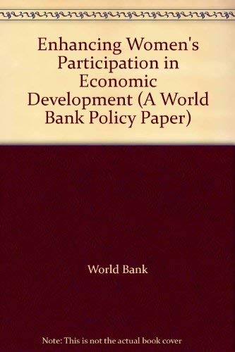 Imagen de archivo de Enhancing Women's Participation in Economic Development a la venta por Better World Books
