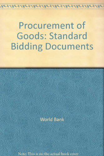 Imagen de archivo de Procurement of Goods January 1995 revised March 2000 and January 2001 Standard Bidding Documents Standard Bidding Documents S a la venta por PBShop.store US