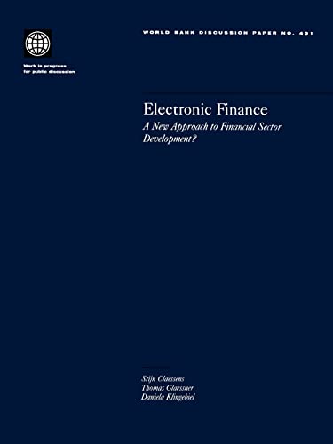 Imagen de archivo de Electronic Finance a la venta por Blackwell's