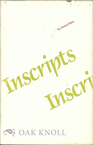Imagen de archivo de Inscripts a la venta por Webster's Bookstore Cafe, Inc.